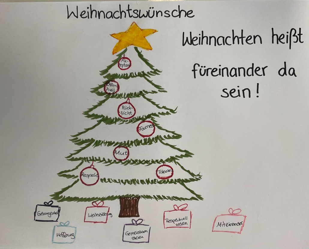 Aktionstag gegen Mobbing - Weihnnachtswünsche