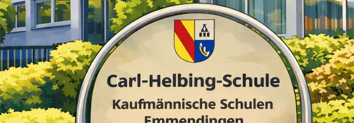 Stilisierter Eingang der Carl-Helbing-Schule
